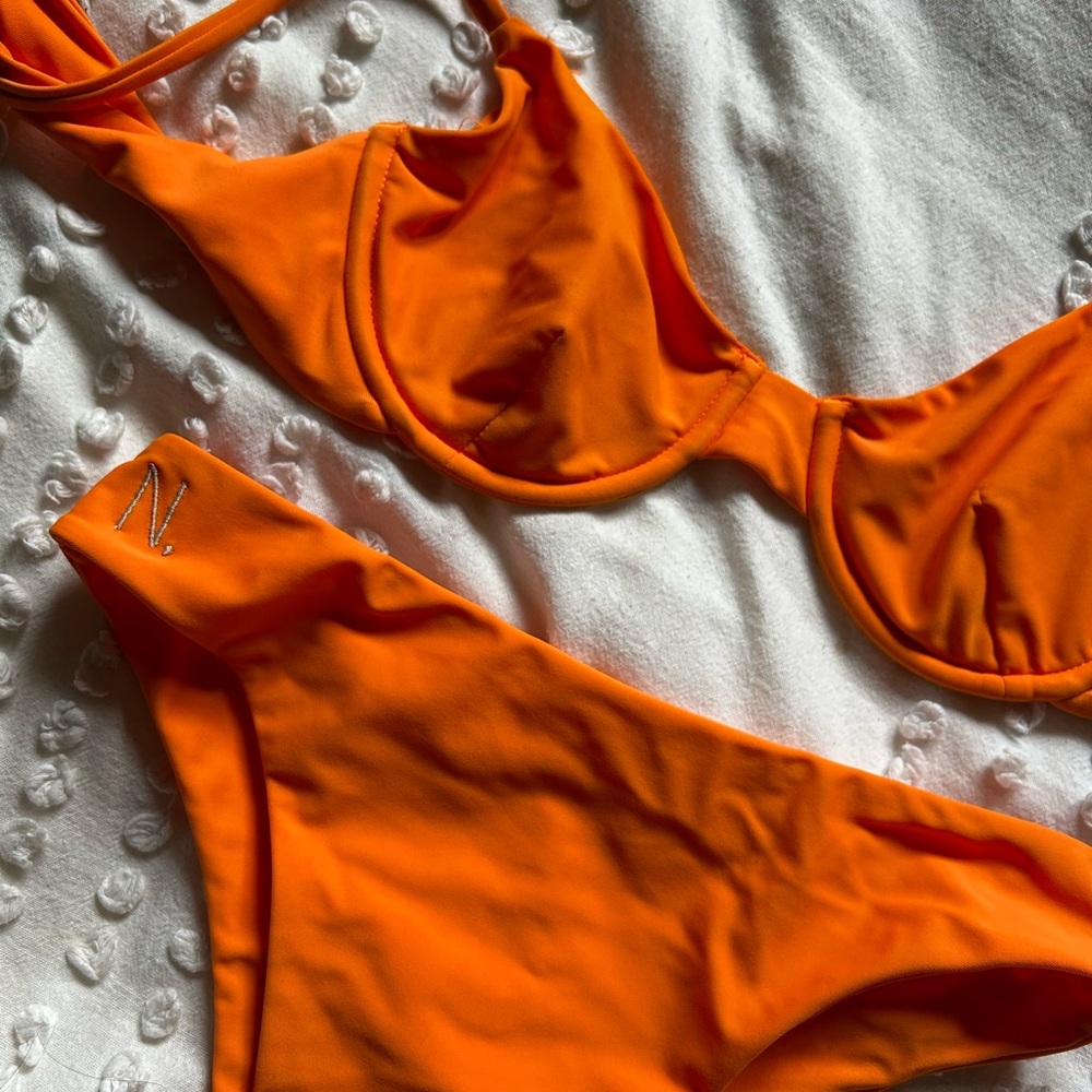 Orange Newkini Bikini Set